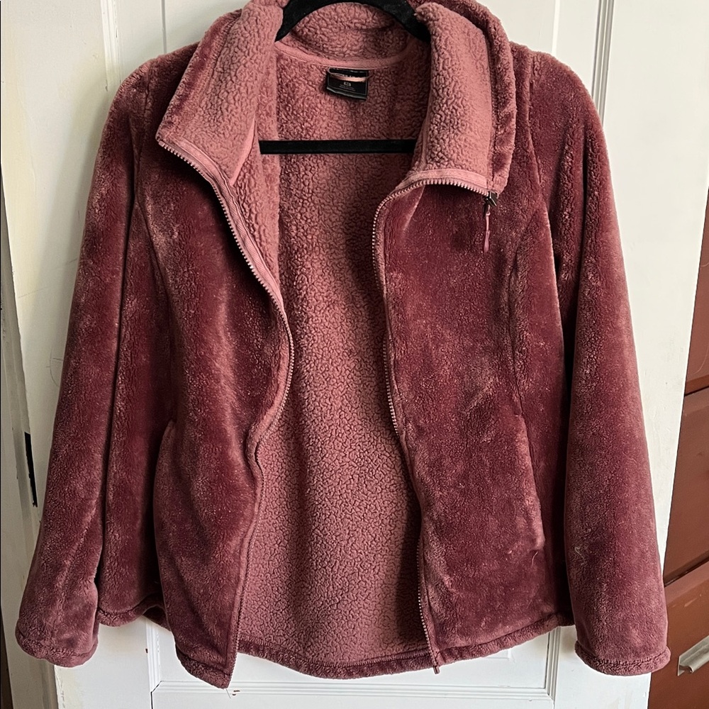 32 Degrees Women's Plush Mauve Teddy Jacket